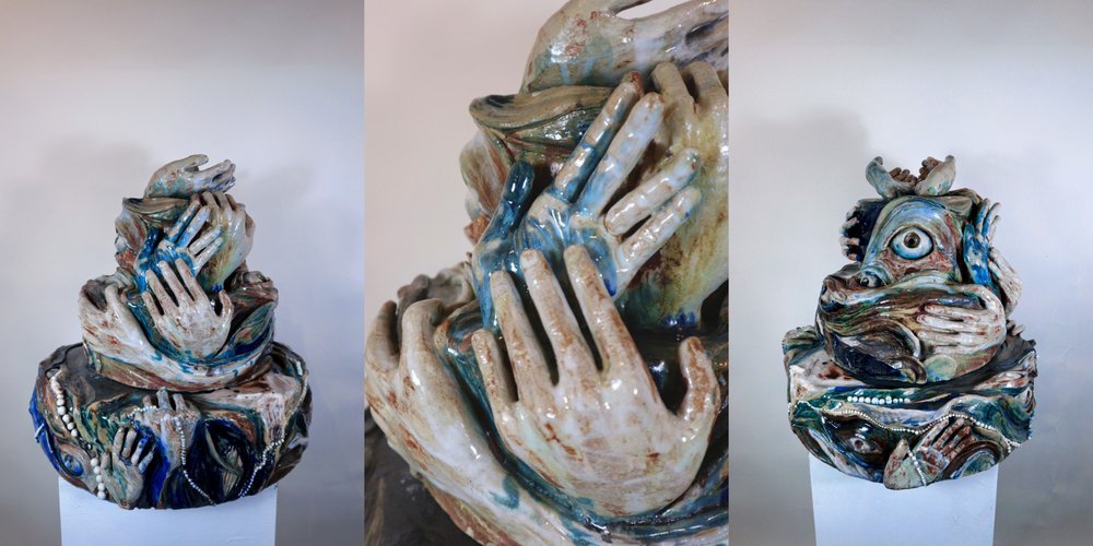 Cake in Two Parts, three views