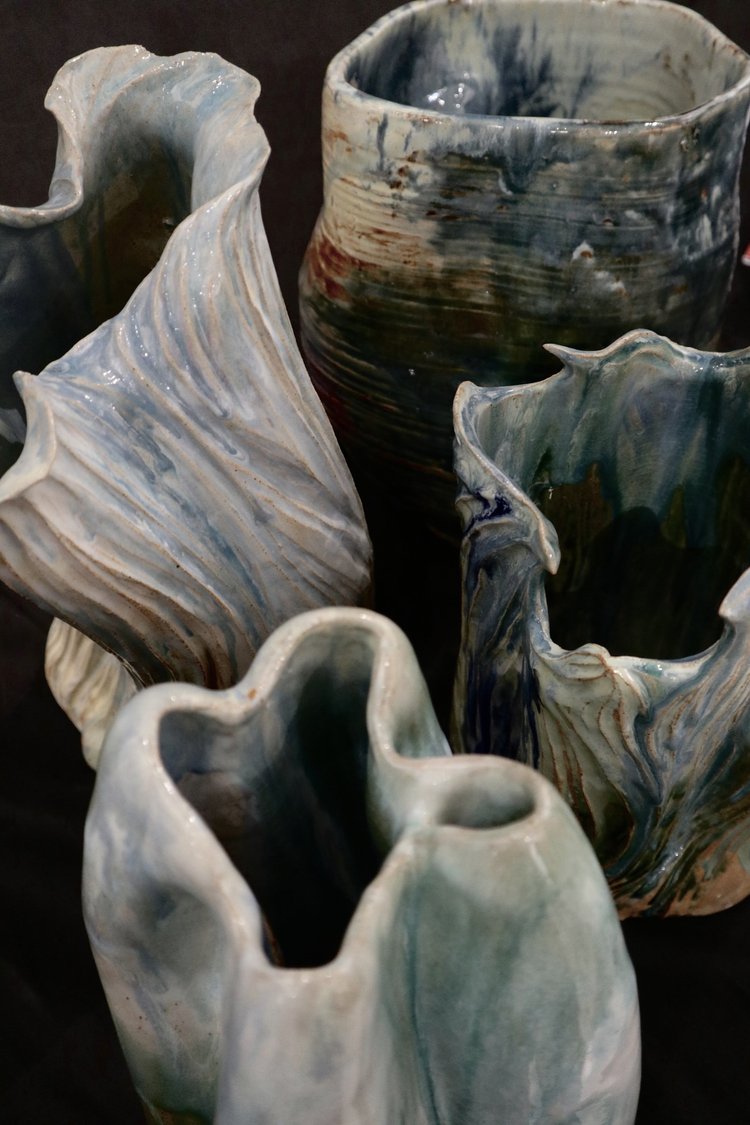 Sculpture, stoneware and porcelain