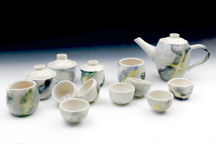 Tea set, porcelain