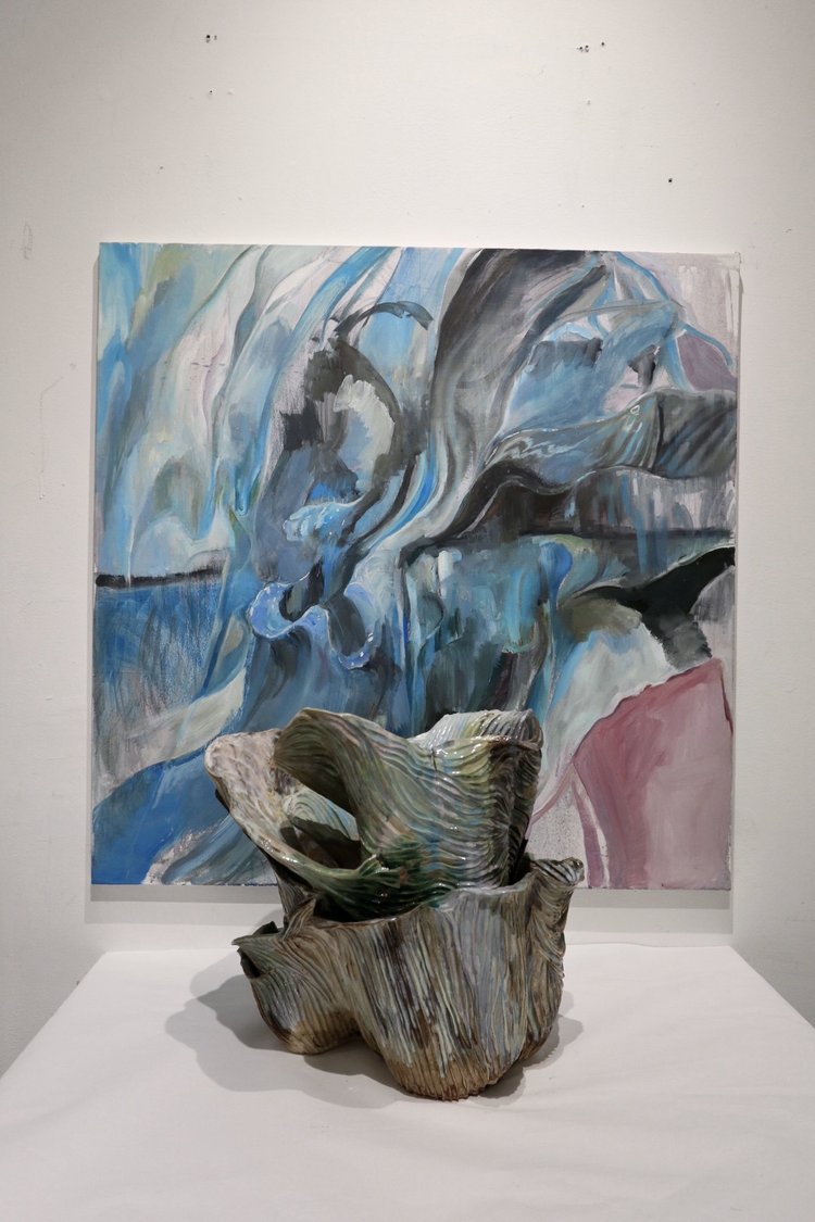 Sculpture, stoneware and porcelain