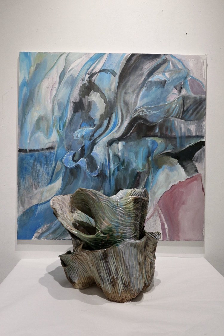 Sculpture, stoneware and porcelain