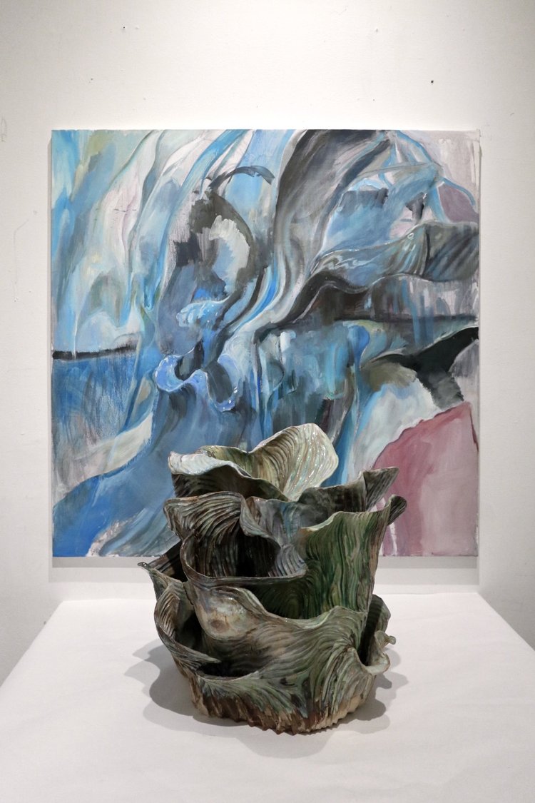 Sculpture, stoneware and porcelain