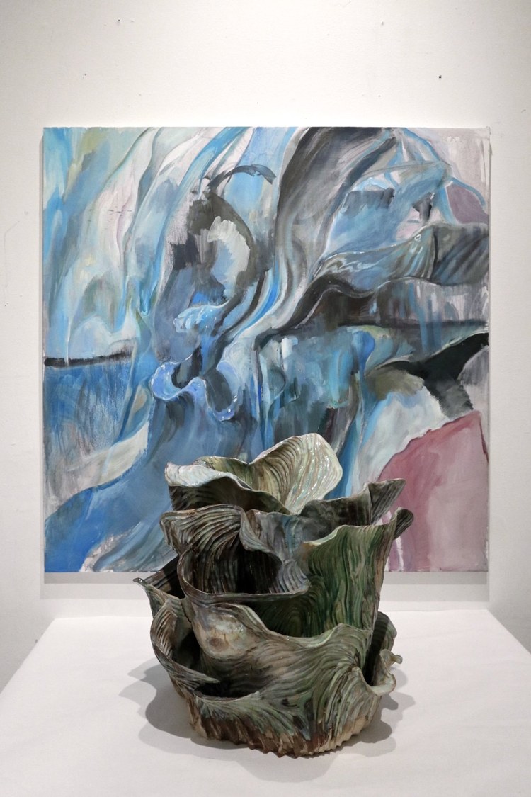 Sculpture, stoneware and porcelain