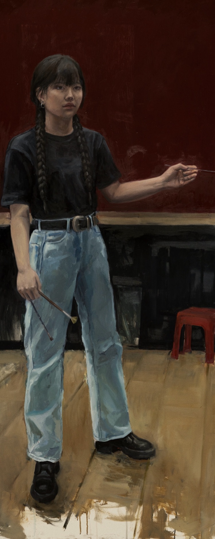 Full-length self portrait painting