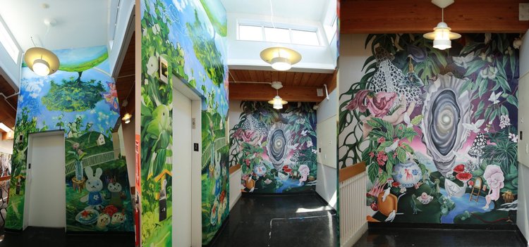 Mural — panoramic view across the hallway